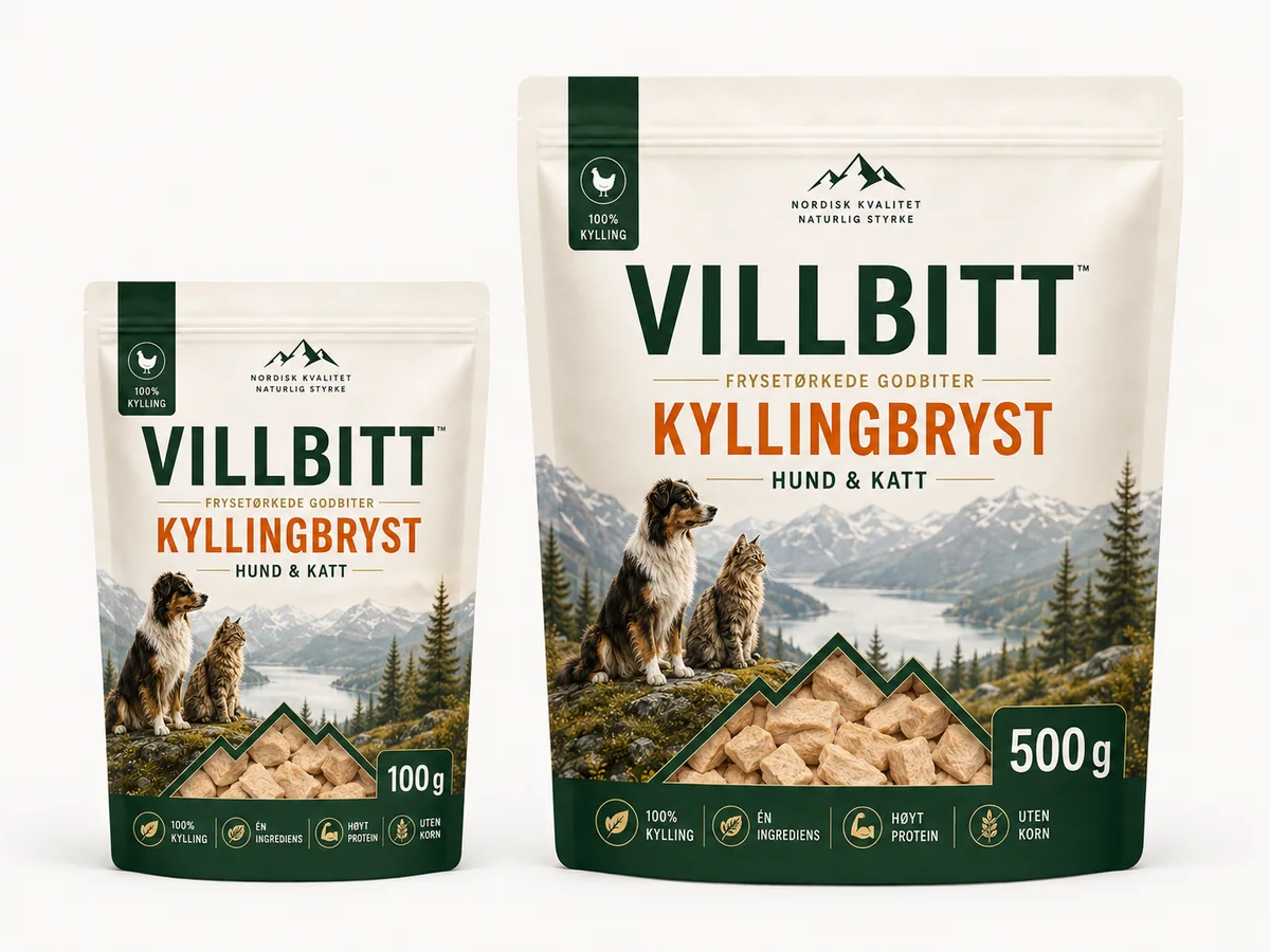 VILLBITT Kyllingbryst 100 g og 500 g