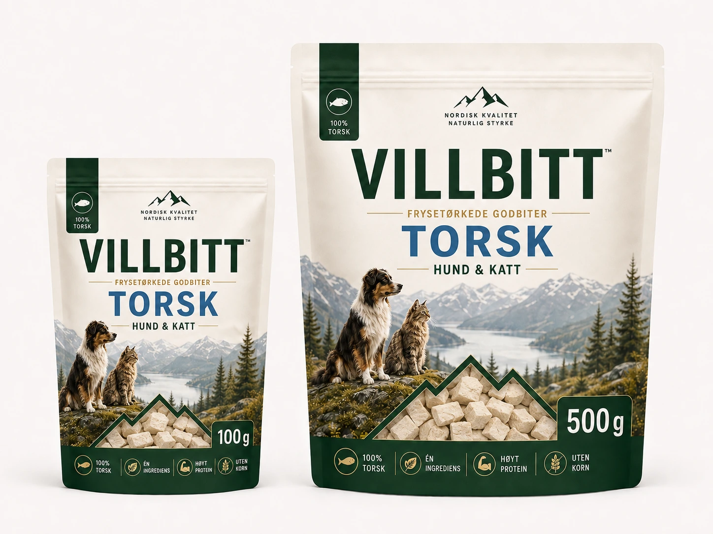 VILLBITT Torsk 100 g og 500 g